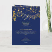 Programme de récital de musique senior Elegant Blu (Dos)