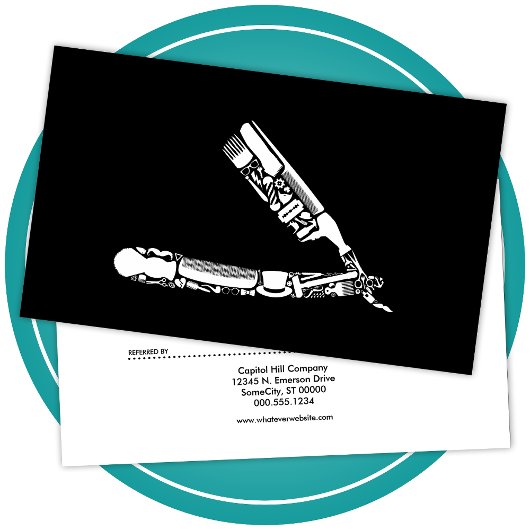 programme de référence des icônes de rasoir barber