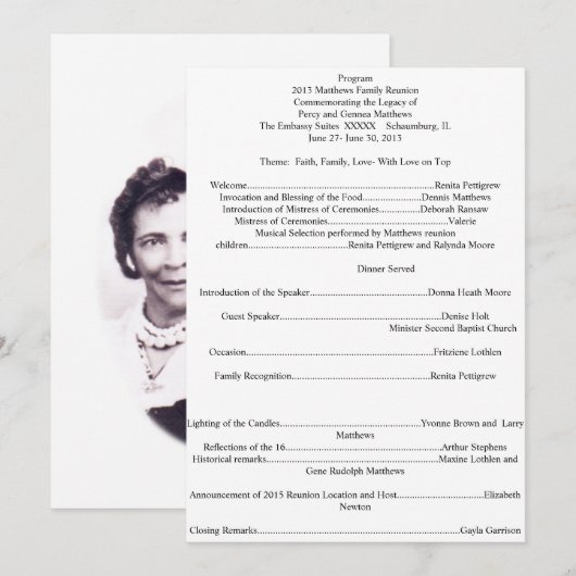 Programme de regroupement familial (Devant / Derrière)