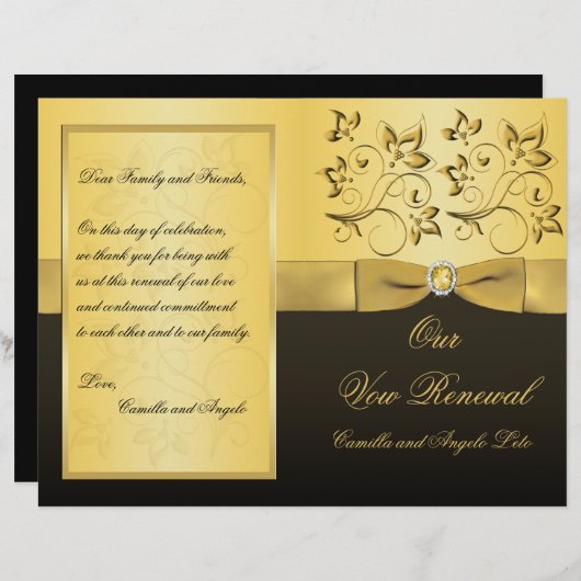 Programme de renouvellement de Vow mariage - COURR (Devant / Derrière)