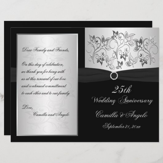 Programme de renouvellement de Vow mariage - COURR (Devant / Derrière)