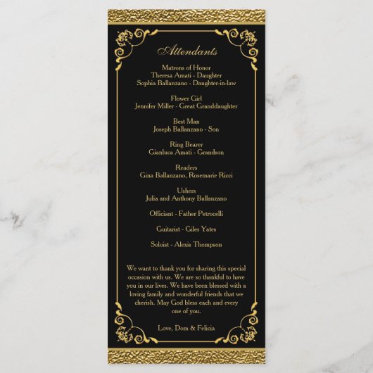 Programme de renouvellement de Vow pour l'annivers (Dos)