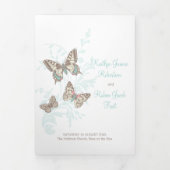 Programme de renouvellement mariage papillons aqua (Page de couverture)
