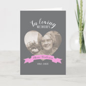 Programme de ruban rose photo du service commémora (Devant)