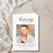 Programme de service commémoratif de photo simple