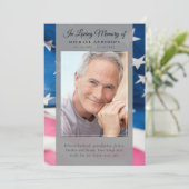 Programme de service commémoratif photo avec drape (Debout devant)