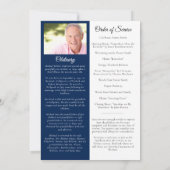 Programme de service commémoratif photo avec drape (Dos)