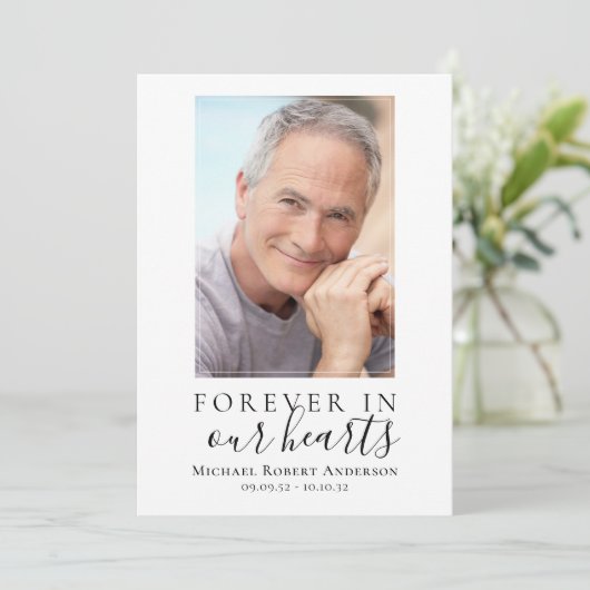 Programme de service commémoratif photo de code QR (Debout devant)