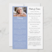 Programme de service commémoratif photo Toile bleu (Dos)