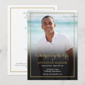 Programme de service de mémorial de deuil photo (Devant / Derrière)