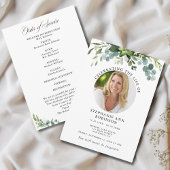 Programme de service floral de mémorial de funérai