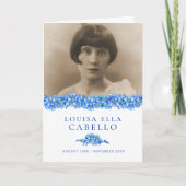 Programme de service funéraire bleu oublier-moi-no (Devant)