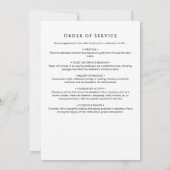 Programme de service funéraire en souvenir affectu (Dos)