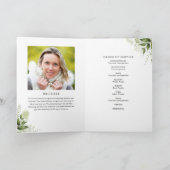 Programme de service funéraire plié à motif floral (Intérieur)