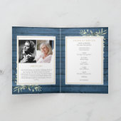 Programme de service funéraire plié de verdure rus (Intérieur)