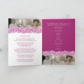 Programme de service funéraire rose oublime-pas fl (Intérieur)