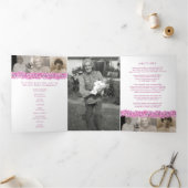 Programme de service funéraire rose oublime-pas fl (Intérieur)