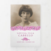 Programme de service funéraire rose oublime-pas fl (Page de couverture)