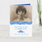 Programme de services funéraires bleu oublier-moi (Devant)