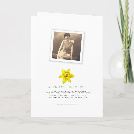 Programme de services funéraires daffodiques de pr (Dos)