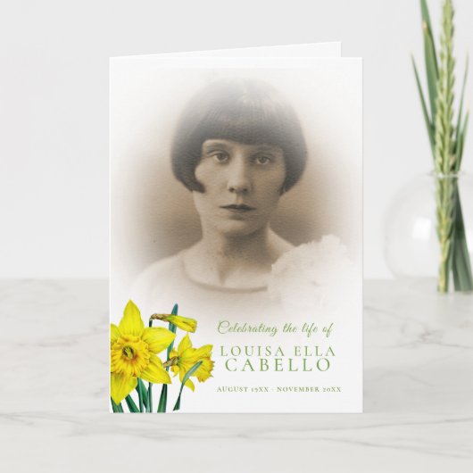 Programme de services funéraires daffodiques de pr (Devant)