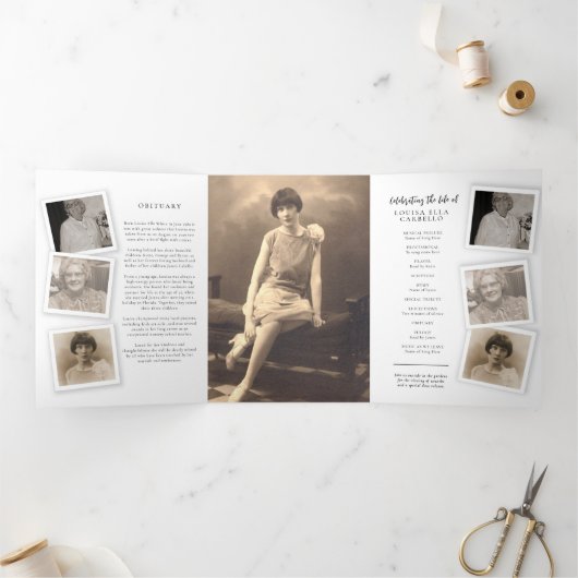 Programme de services funéraires modèle photo simp (Intérieur)