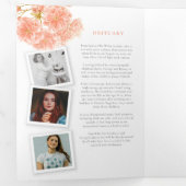 Programme de services funéraires photo de fleur de (Intérieur en premier)