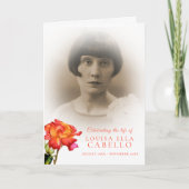 Programme de services funéraires photos de roses r (Devant)