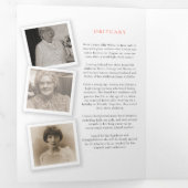 Programme de services funéraires rose rayé jaune r (Intérieur en premier)