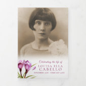 Programme de services funéraires violet crocus wat (Page de couverture)