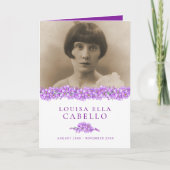 Programme de services funéraires violet oubliés (Devant)