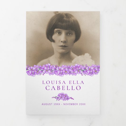 Programme de services funéraires violet oublime-no (Page de couverture)