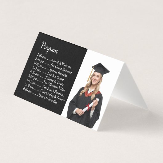 Programme de table de remise des diplômes pliable (Back)