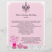 Programme de Tea Party (Dos)
