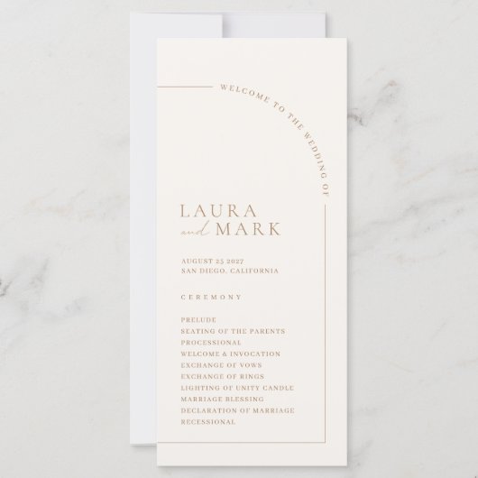 Programme de Wedding (Devant)