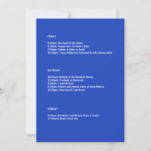 Programme de week-end de bachelorette bleu soleil  (Dos)