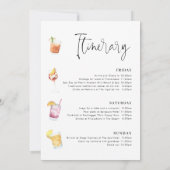 Programme de week-end de bachelorette de cocktail  (Dos)