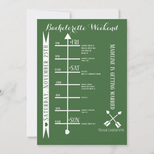 Programme de week-end de camping entre célibataire (Devant)