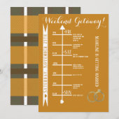 Programme de week-end de célibataire en carreaux d (Devant / Derrière)