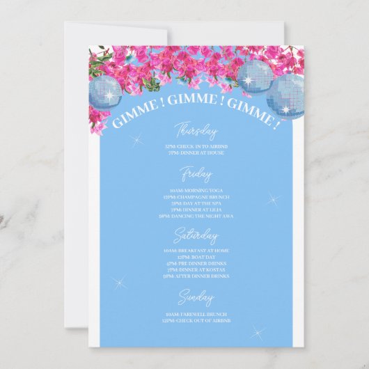 Programme de week-end de dernière célibataire Danc (Devant)