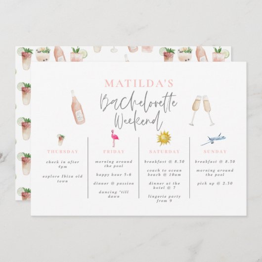 Programme de week-end de fête de fiançailles avec (Devant / Derrière)