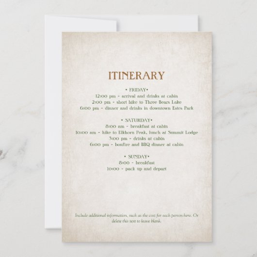 Programme de week-end de fiançailles en forêt de m (Dos)