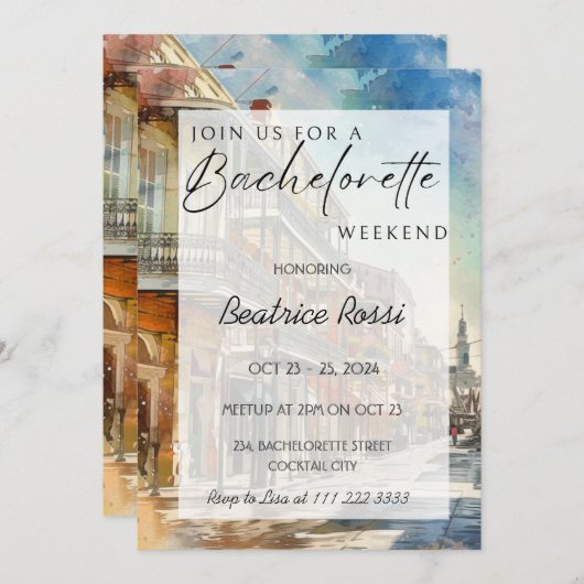 Programme de week-end de l'enterrement de vie de j (Devant / Derrière)