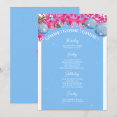 Programme de week-end de l'enterrement de vie de j (Devant / Derrière)