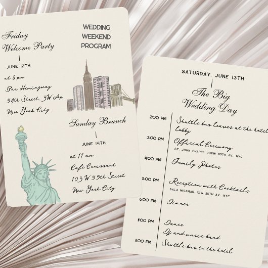 Programme de week-end de mariage à New York City N