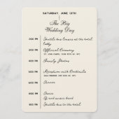 Programme de week-end de mariage à New York City N (Dos)