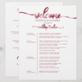 Programme de week-end de mariage chic sur 4 jours (Devant / Derrière)