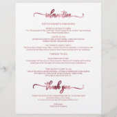 Programme de week-end de mariage chic sur 4 jours (Dos)