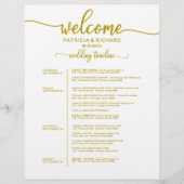 Programme de week-end de mariage de 4 jours Chrono (Devant)
