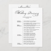 Programme de week-end de mariage de 4 jours Élegan (Devant / Derrière)